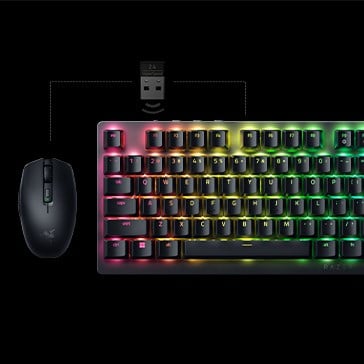 Razer DeathStalker V2 Pro Mechanical Wireless Gaming Keyboard - Linear TKL - Desktop Overview 3