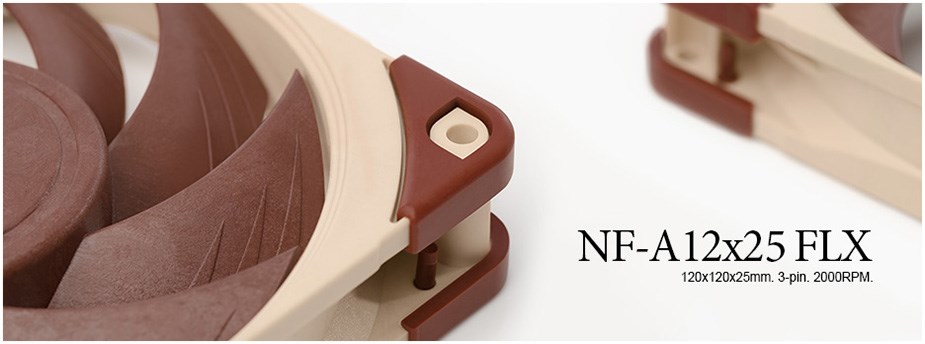 Noctua NF-A12x25 FLX 120mm Fan - Desktop Overview 1