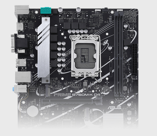 ASUS PRIME B760M-K D4-CSM LGA 1700 M-ATX Motherboard - Desktop Overview 5