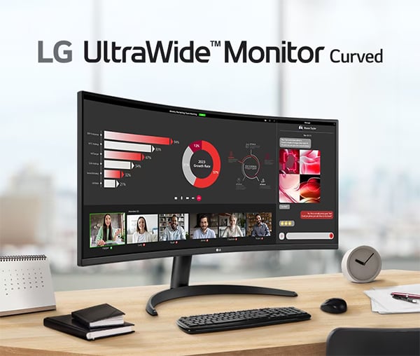 LG UltraWide 34WR50QC-B 34" 100Hz UWQHD HDR10 FreeSync VA Curved Gaming Monitor