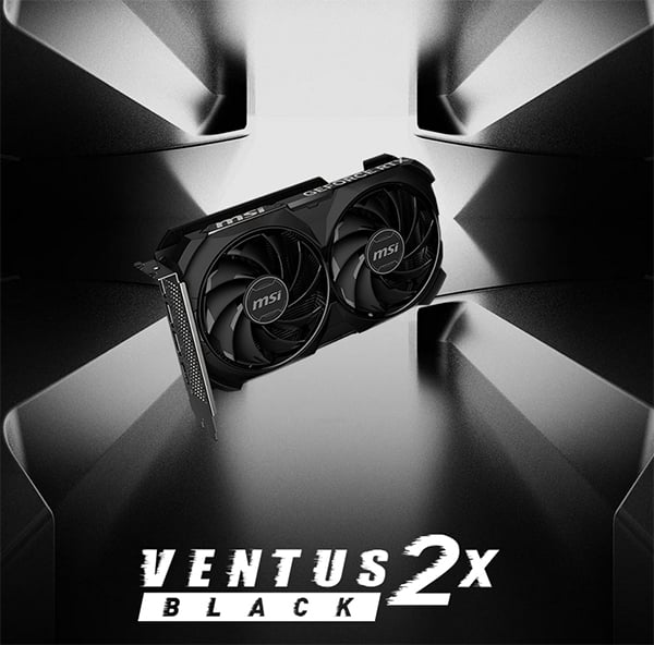 MSI GeForce RTX 4060 VENTUS 2X BLACK OC 8GB Video Card - Desktop Overview 1