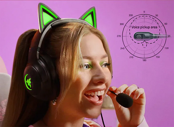 Razer Kraken Kitty V2 RGB Gaming Headset - Black