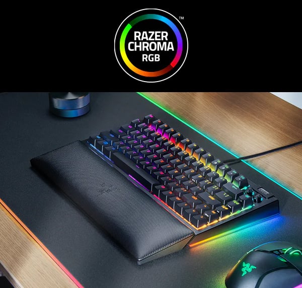 Razer Blackwidow V4 75% Mechanical Gaming Keyboard - Tactile Orange Switches