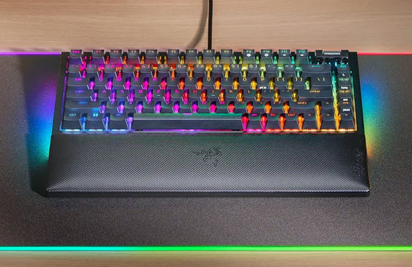 Razer Blackwidow V4 75% Mechanical Gaming Keyboard - Tactile Orange Switches