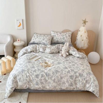 40S Pure Cotton Reversible 4 in 1 Bedding Sets Floral Spring