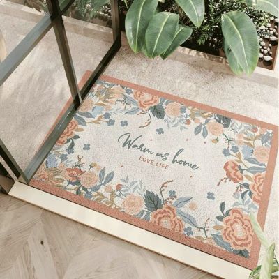 Wire Loop Entrance Mat Nordic Pink Flowers