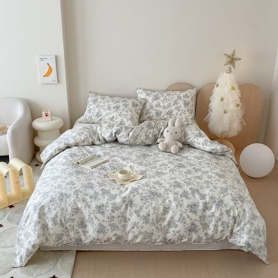 40S Pure Cotton Reversible 3 in 1 Bedding Sets Floral Spring