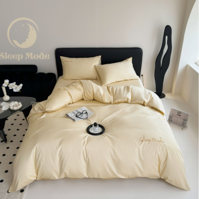 100s Long Staple Cotton Four Piece Bedding Set Honey Silk Dream