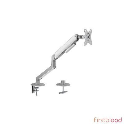 Brateck Single Monitor Economical Spring-Assisted Monitor Arm Fit Most 17inch-32inch Monitors, Up to 9kg per screen VESA 75x75/100x100 Matte Grey