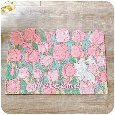 Wire Loop Entrance Mat Tulip Rabbit