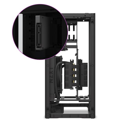 NZXT H1 Tempered Glass Mini-ITX Case with 650W PSU - Matte Black - Overview 3