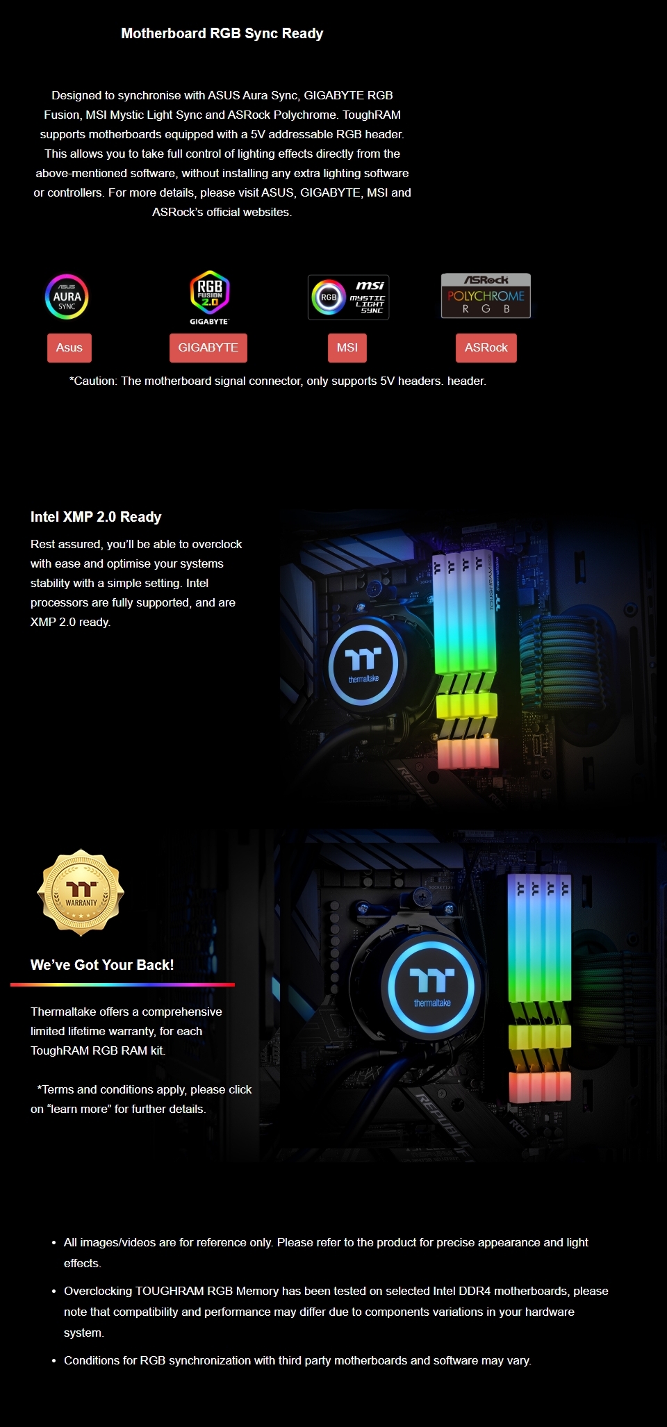 Thermaltake ToughRAM RGB 4400MHz 16GB (2x8GB) DDR4 features 4