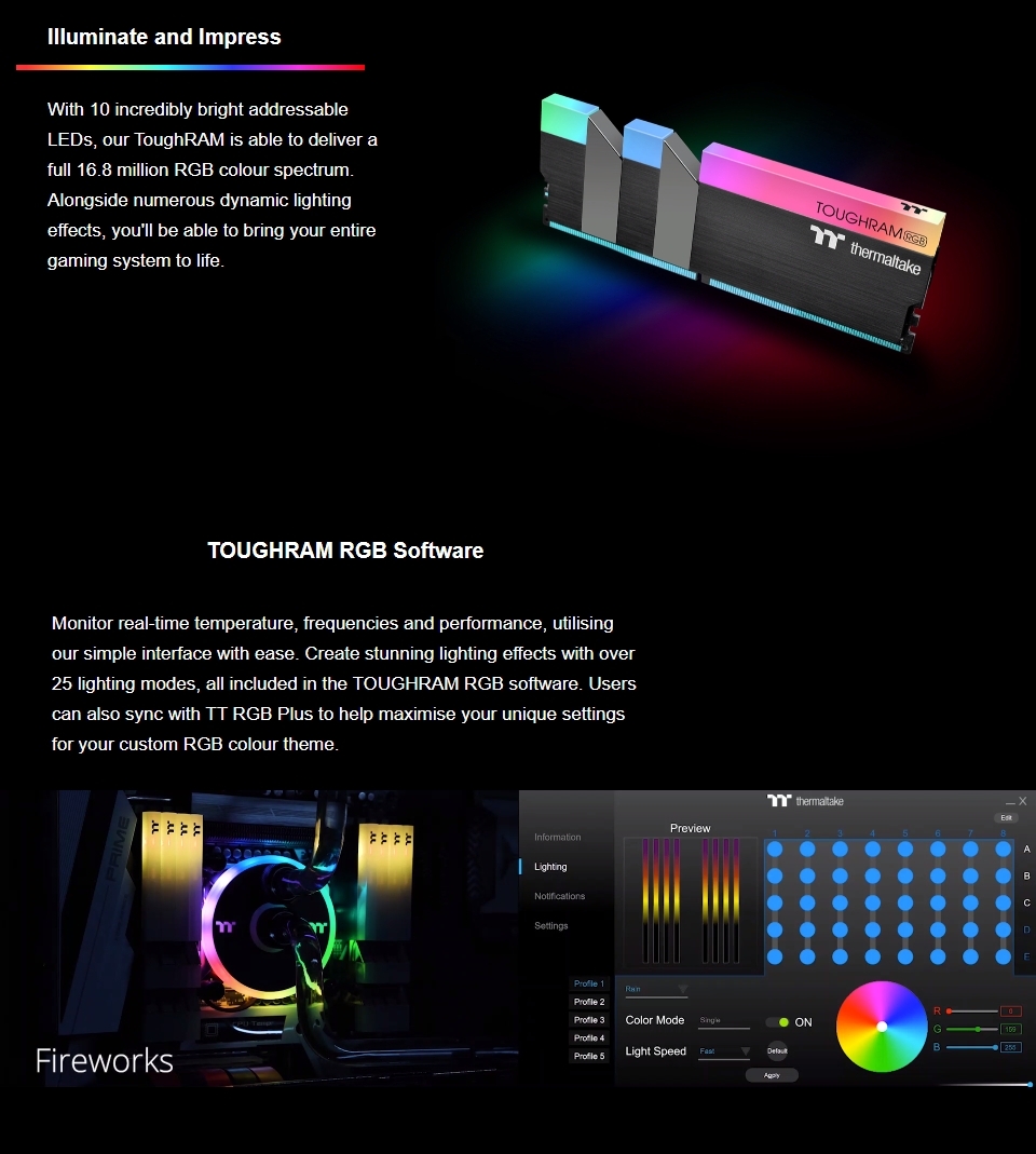 Thermaltake ToughRAM RGB 4400MHz 16GB (2x8GB) DDR4 features 2